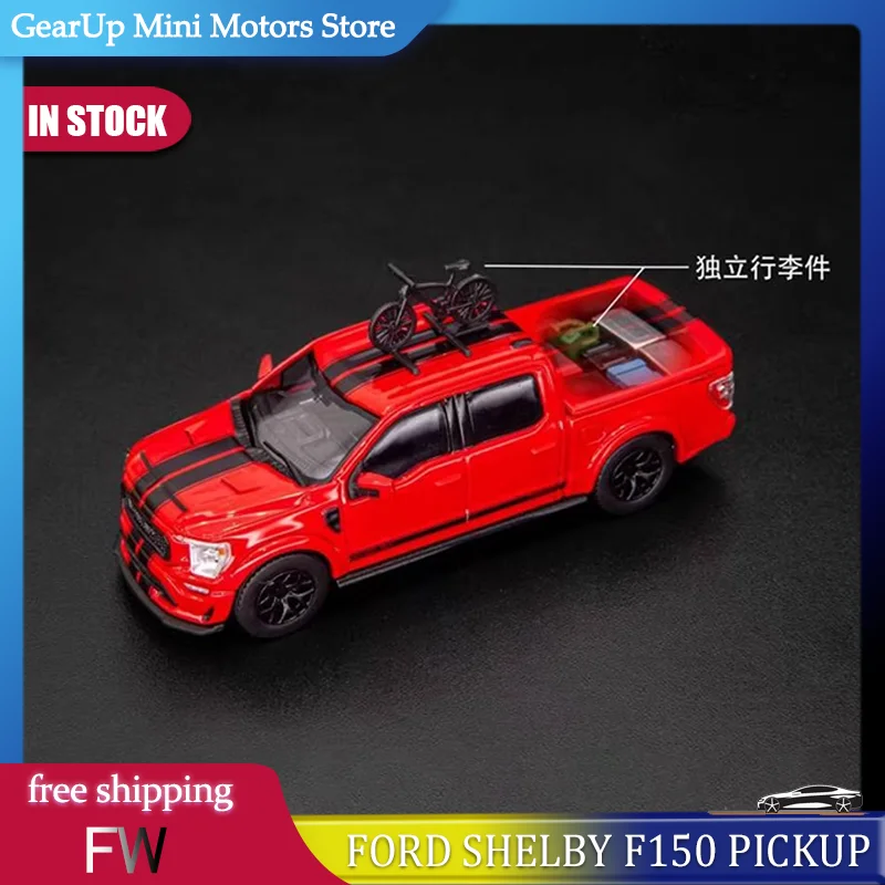 

New In Stock Fine Works 1:64 Ford Shelby F150 Alloy Miniature Diecast Model Ford Shelby F150 Pickup Car Model Toys Kids Gift
