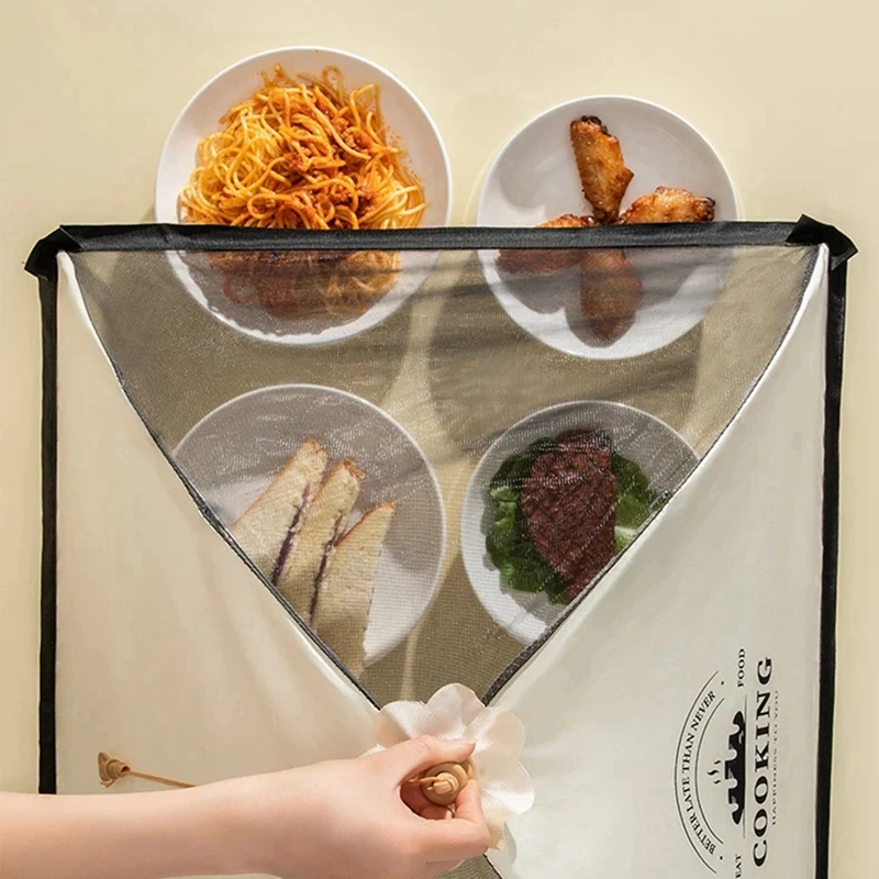 BAAG-ポータブル折りたたみダイニング傘、ファインメッシュ、通気性と防蚊性、食品、野菜、果物をカバーするために使用されます