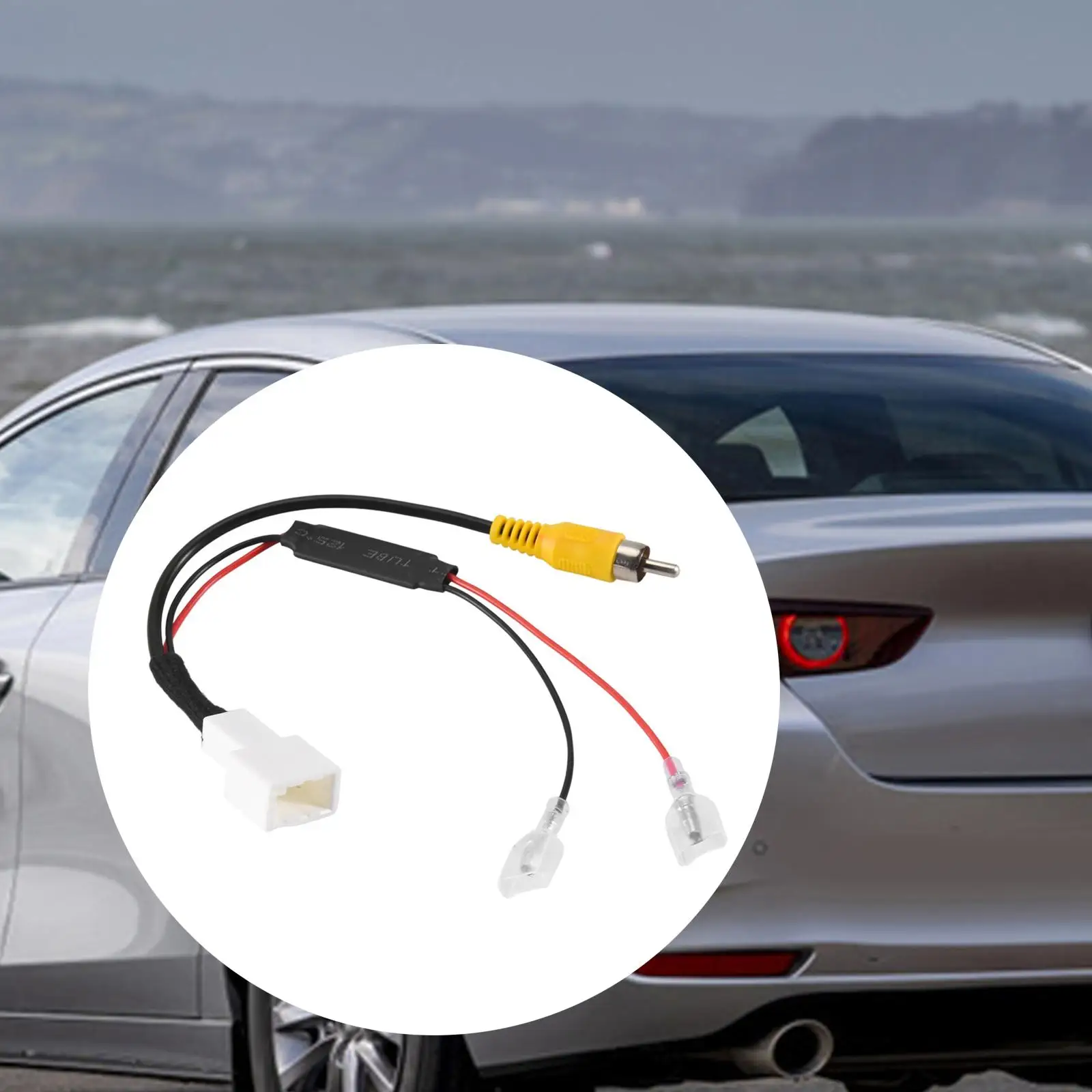 Car Reversing Camera Cable Automotive Parking Camera Cable 0.74ft for Mazda Sturdy Accessories Easy to Install Professional