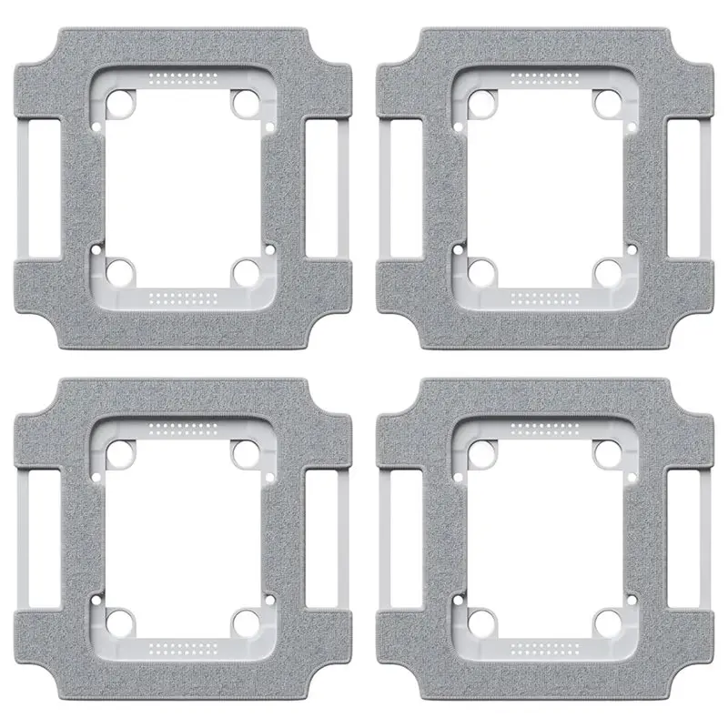 【PARTY  DAY】For ECOVACS Winbot W3 Omni Cleaning Cloth Base Station Edition 4Pcs Mop Cloth With Holder Cloth Bracket Vacuum Parts