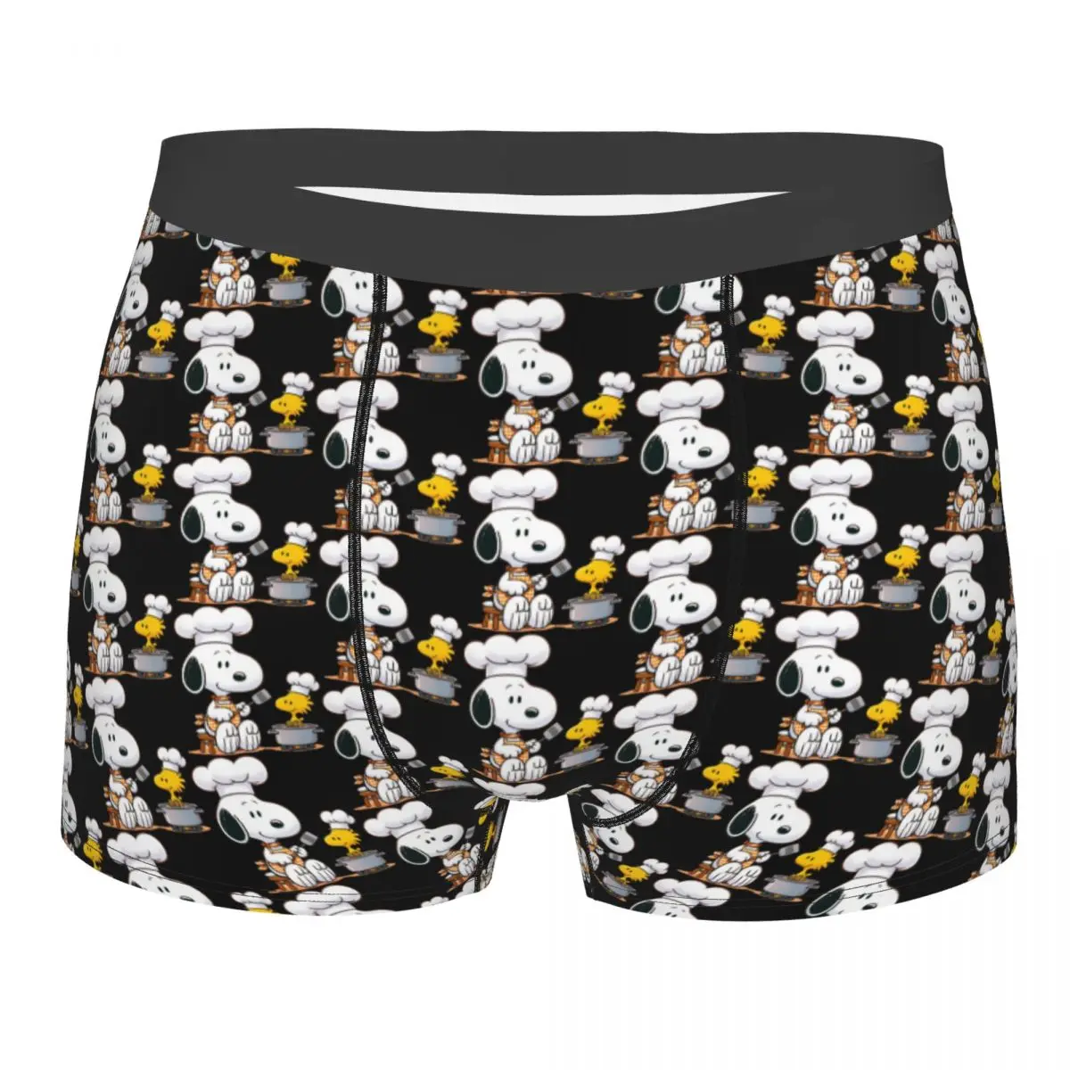 

Custom S-snoopys Animatd Cartoon Chef Boxer Shorts For Men 3D Print Underwear Panties Briefs Stretch Underpants