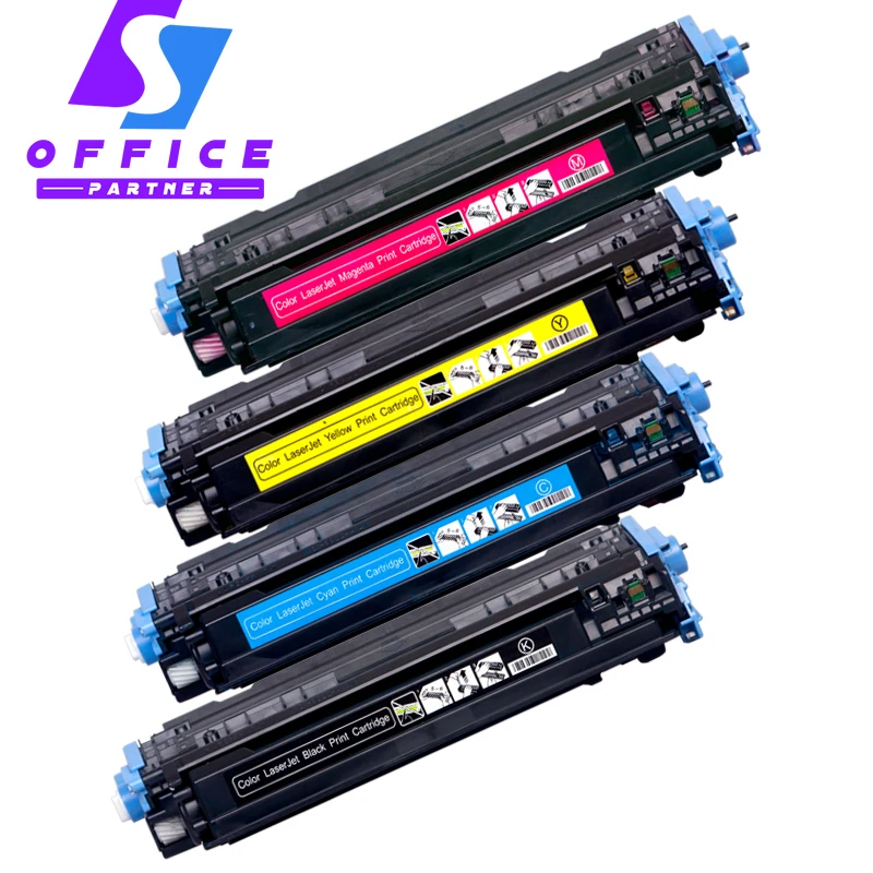 1set Compatible Toner Cartridge Q6000A Q6001 Q6002 Q6003 124A For HP Color Laserjet 1600 2600n 2605 2605dn 2605dtn Laser Printer