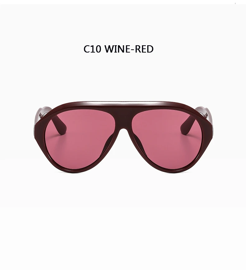 Piloten-Sonnenbrille mit großem Rahmen, Unisex, Übergröße, modische braune Sonnenbrille, Markendesign, Winterbrille – Detail 33