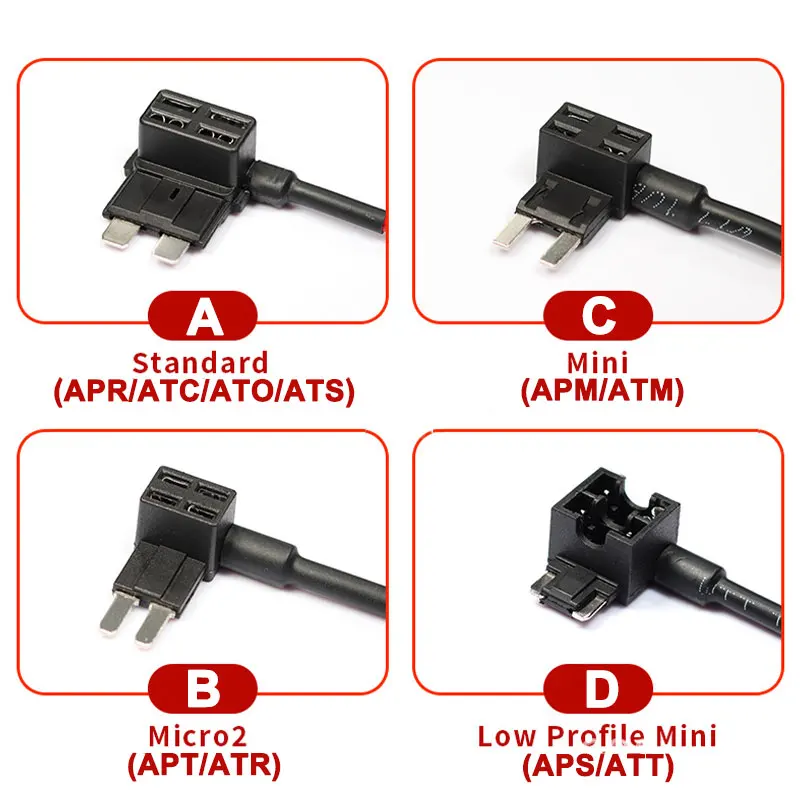 24V 12V Car Fuse Blades Holder Circuit Adapter Protector Splitter ATM APM Tap Micro Connector Truck Automobile Accessories