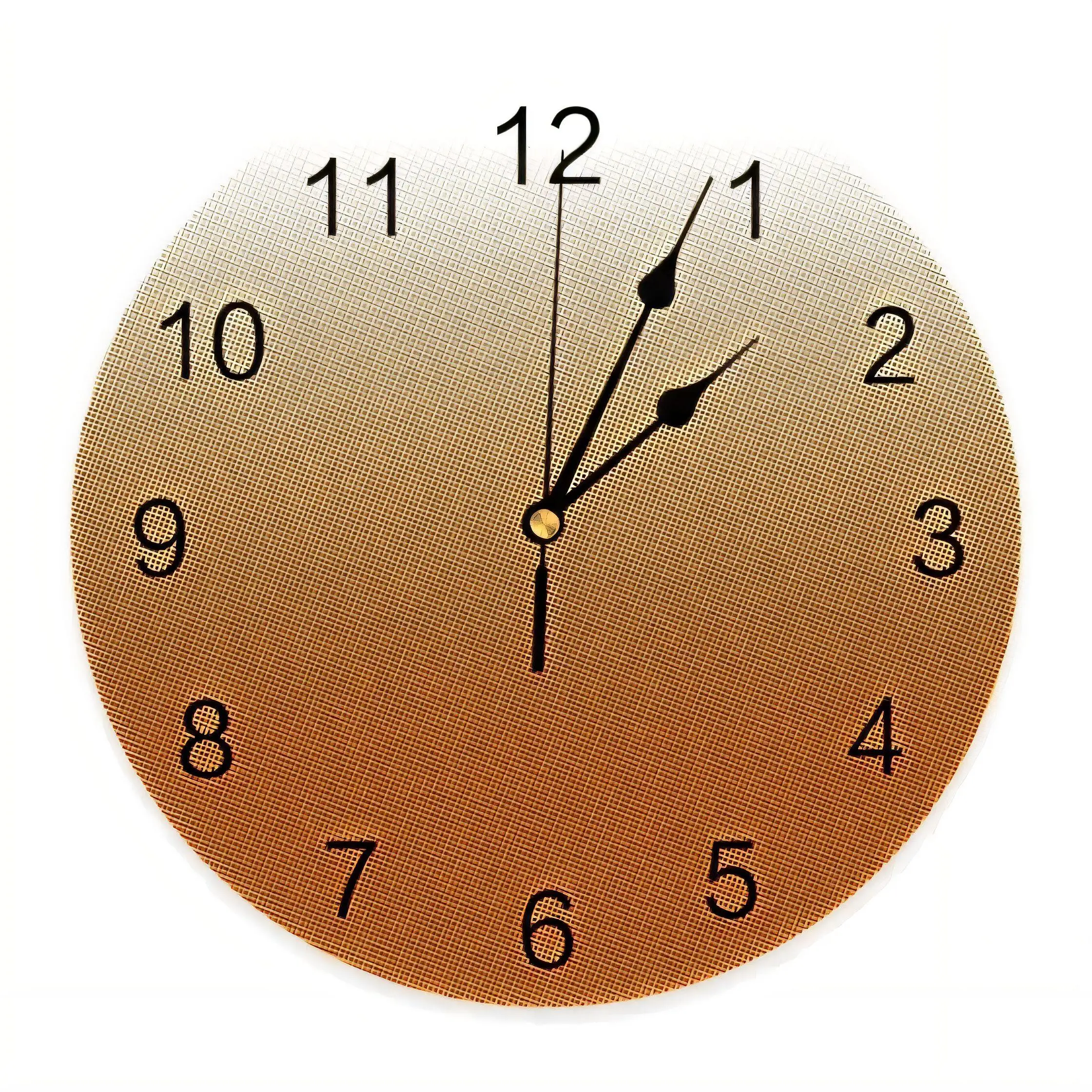 Vintage  Wall Clock 2:05 Gradient Brown Beige Retro Home Decor Silent Non Ticking Battery Operated Kitchen Living Room Art