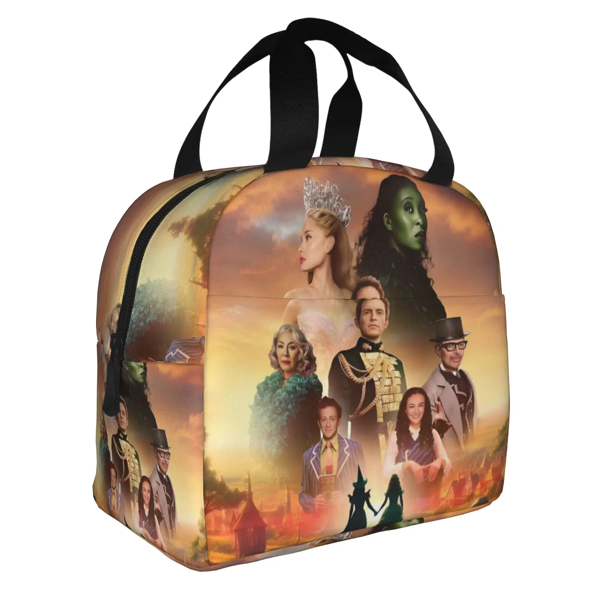 W-Wickeds Resuable Lunch Boxes Women Leakproof Glinda Elegant Good Witch Thermal Cooler Food Insulated Lunch Bag School