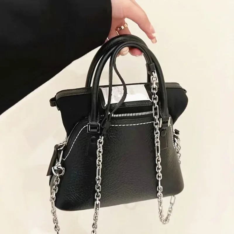 Woman Messenger Bag Genuine Leather Lady Handbag Crossbody Bag Female Chain Bag For Girl Fashion Lady Shoulder Bag Shell Bag