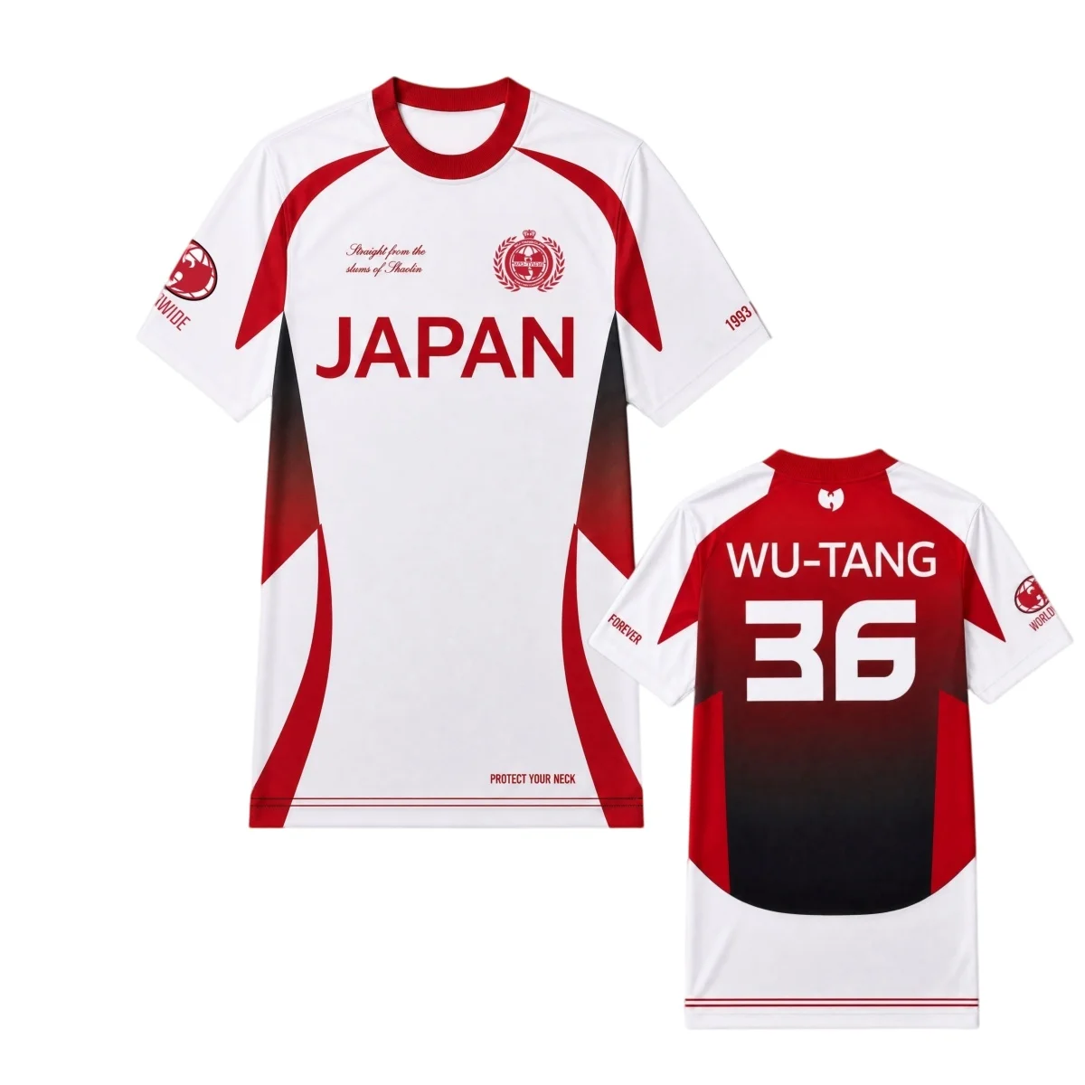 Wu-Tang Clan 3D Printed Japan Football Jersey Men Summer Outdoors T-shirt Breathable Quick Drying Streetwear Clothing Unisex