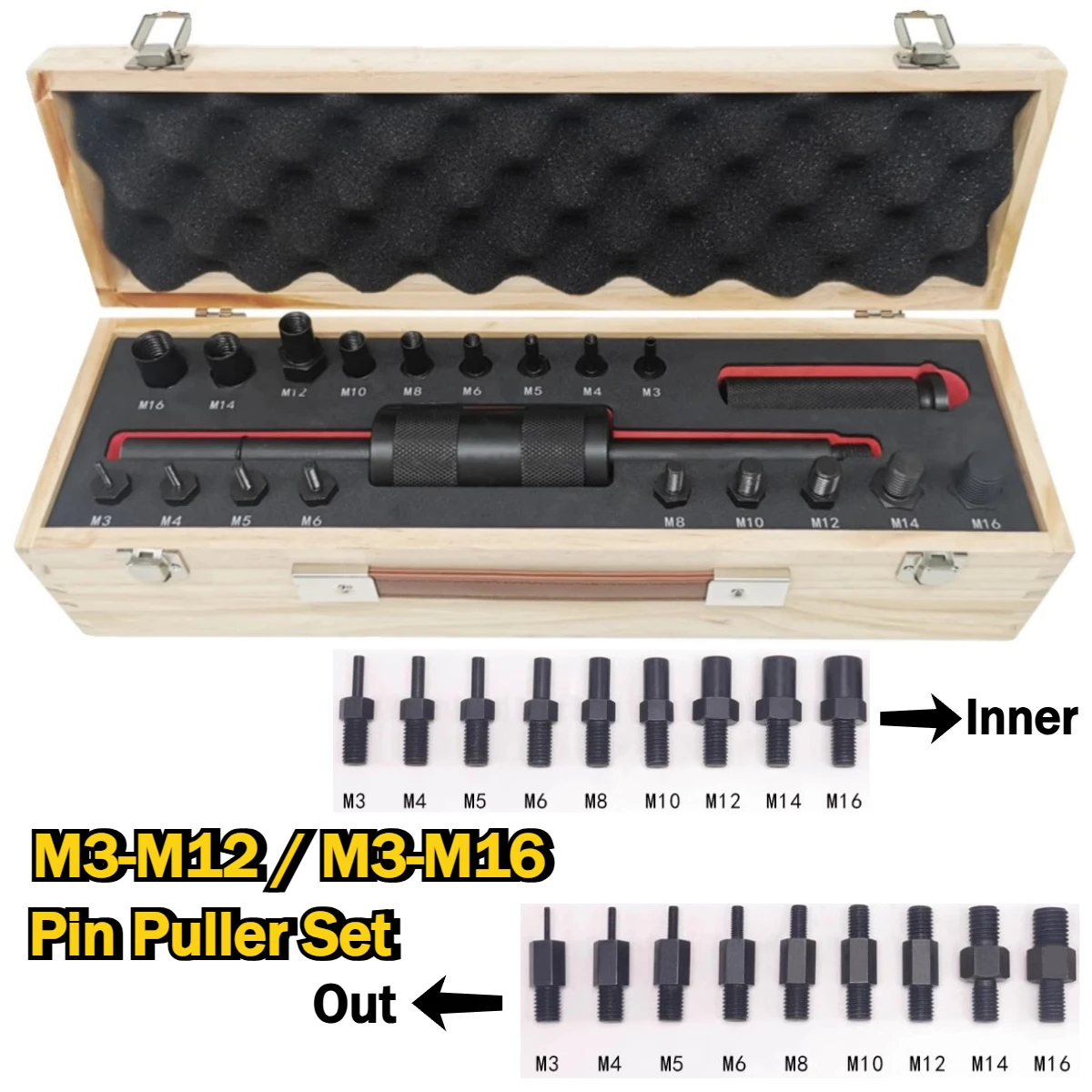 Manual Pin Puller M3 To M16 Inner/Out Professional Pin Removal Tool Pulling Hammer Locating Taper
