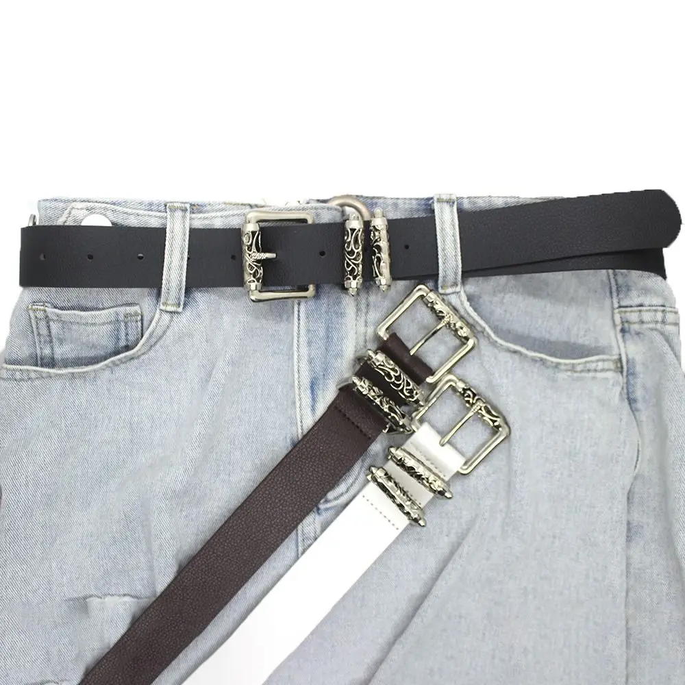 

All-match Wide Side Trouser Decoration PU Leather Women Waist Belts Korean Waistbands Metal Buckle Waist Belts Men Waist Belts