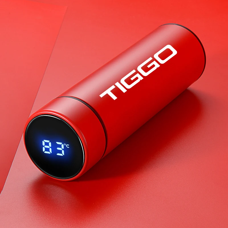 500ML Car Water Bottle Cup Thermos Smart Temperature Display Cup Heat For Chery Tiggo 3 4 5 7 PRO 8