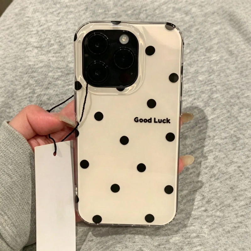 Modische Schwarze Polka-Dot Ha – Phone Cases Polka Dot Bewertung und Preis