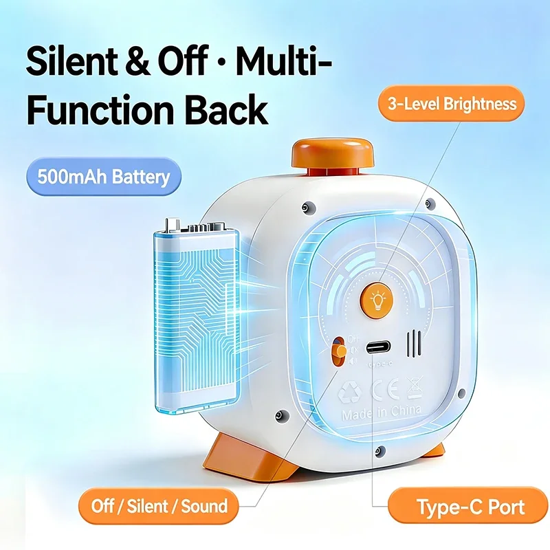 Productivity Visual Timer Digital Countdown Timer Alarm Clock With 4 Expressions 99-Minute Silent Timer Bedroom Decor For Kid
