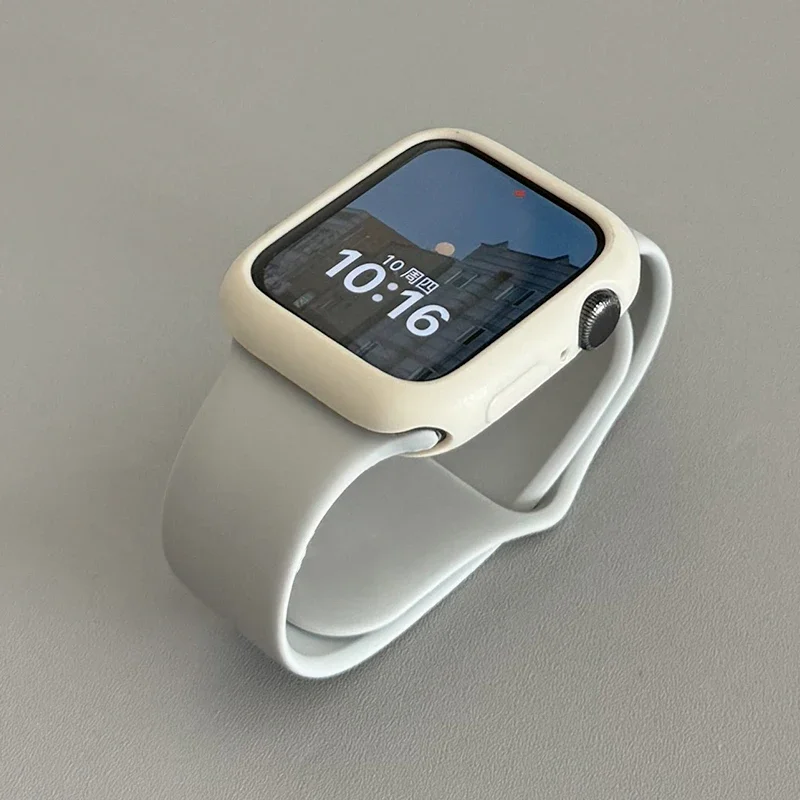 حافظة + حزام رياضي لساعة أبل الترا 3 49 مللي متر 40 44 45 41 42 مللي متر سيليكون محفورة سوار iwatch Series11 10 9 8 7 se 4 5 6