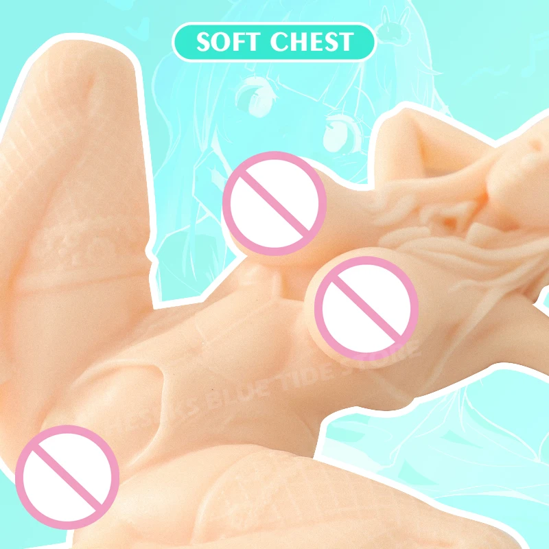 HESEKS 3D Bunny Sex Dolls Mini Realistic Vagina Adult Anime Figure Equal Scale Reduction Doll Soft Silicone Pocket Pussy Toy