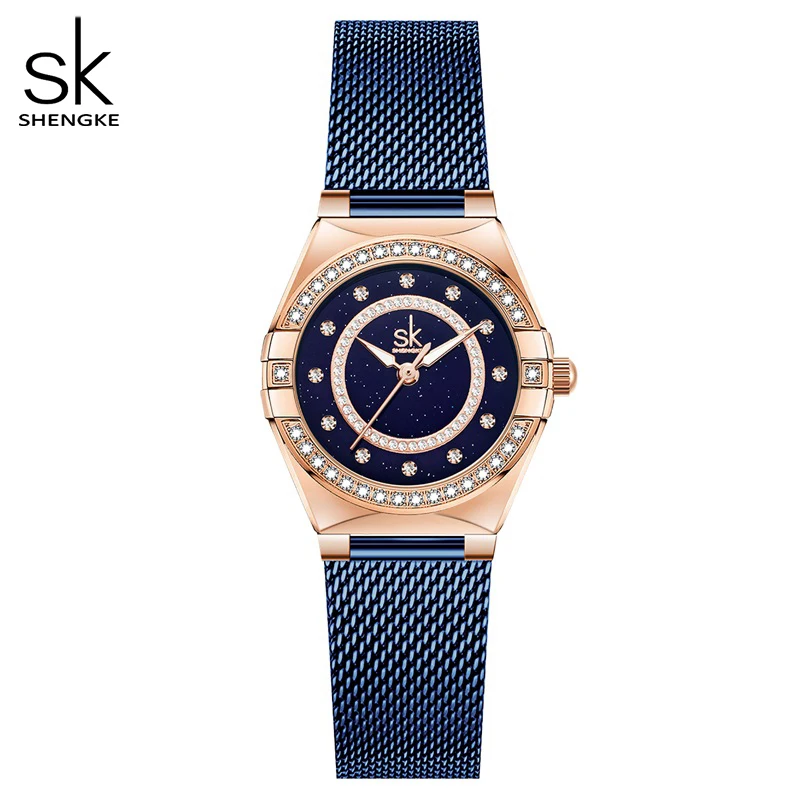 Shengke Top Brand Luxury Ladies Watches Fashion Diamond Woman's Quartz Wristwatches Omegable Style Clock Geneva Relogio Feminino