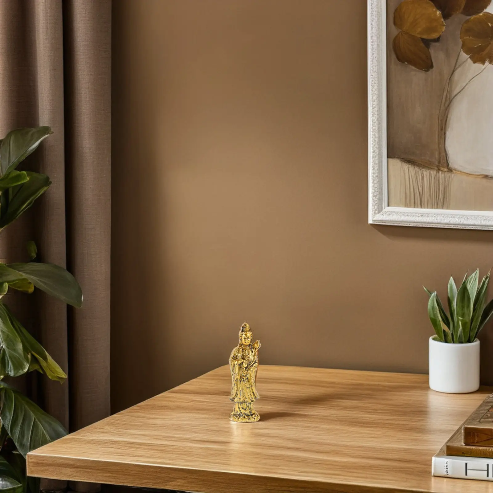 Elegant Vintage Yin Buddha Statue for Home Decor Office Feng Shui Space Peaceful Ambiance Meditation Sand Table view 5