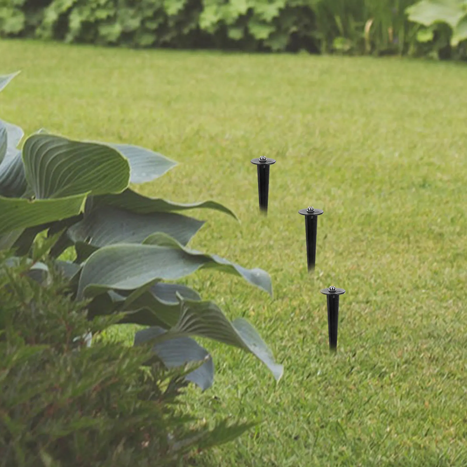 12Pcs Solar Light Stakes Aluminum Yard Stakes Outdoor Ground Spikes for Garden Pathway Lawn Lighting Metal Spikes for Ground