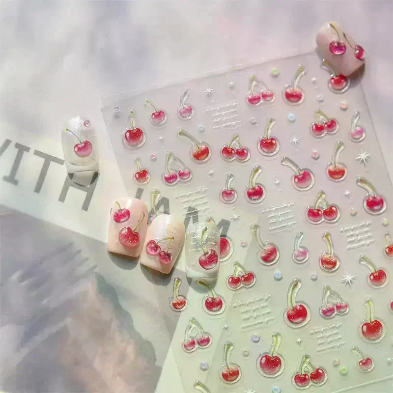 Autocollant d'art d'ongle de c - Nail Art Red Cherry avis et prix