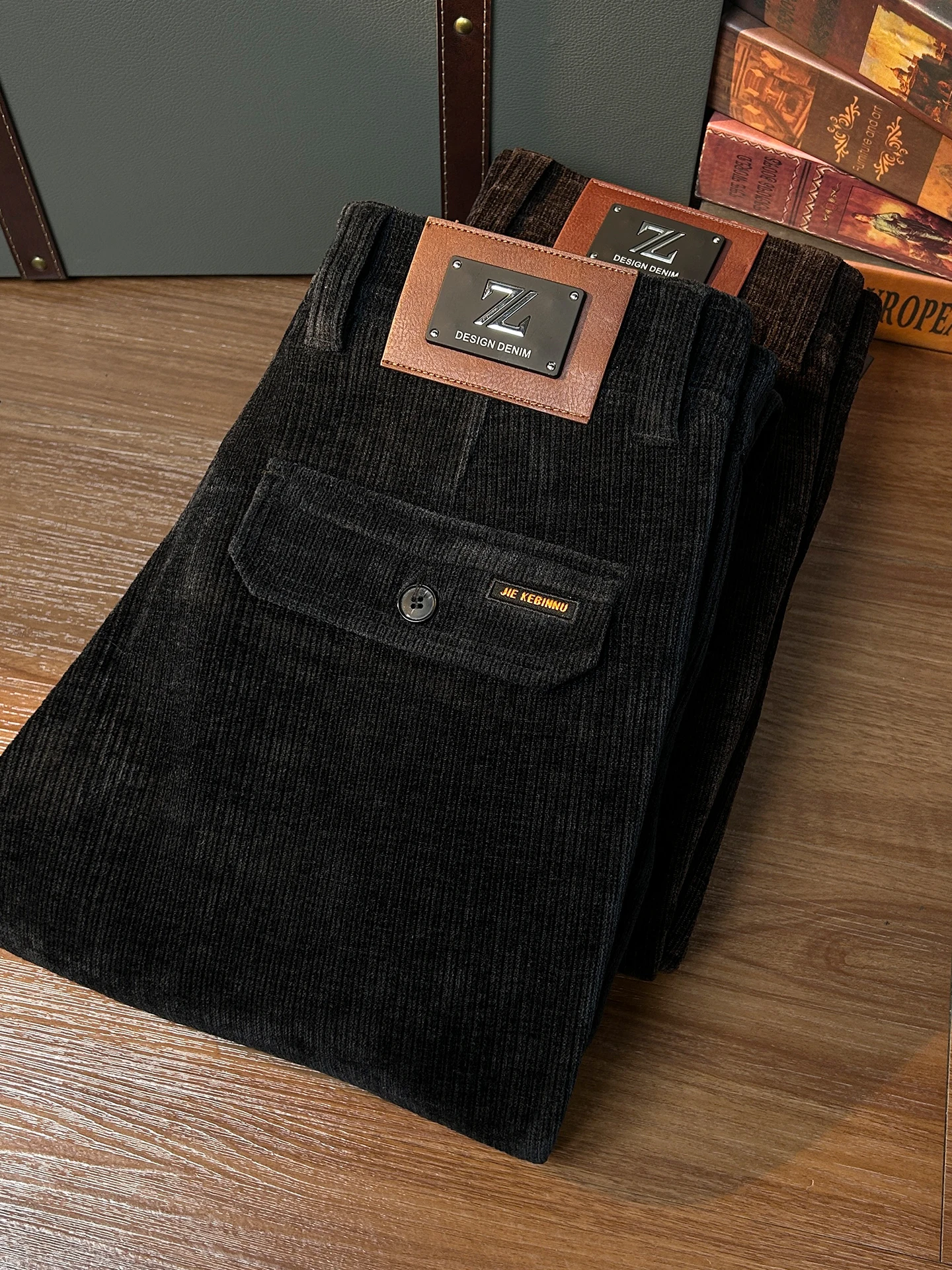 

Corduroy Men's Casual Pants Slim Straight Soft Comfortable Busin Warm Trousers Autumn Winter New Sle Leisure P...