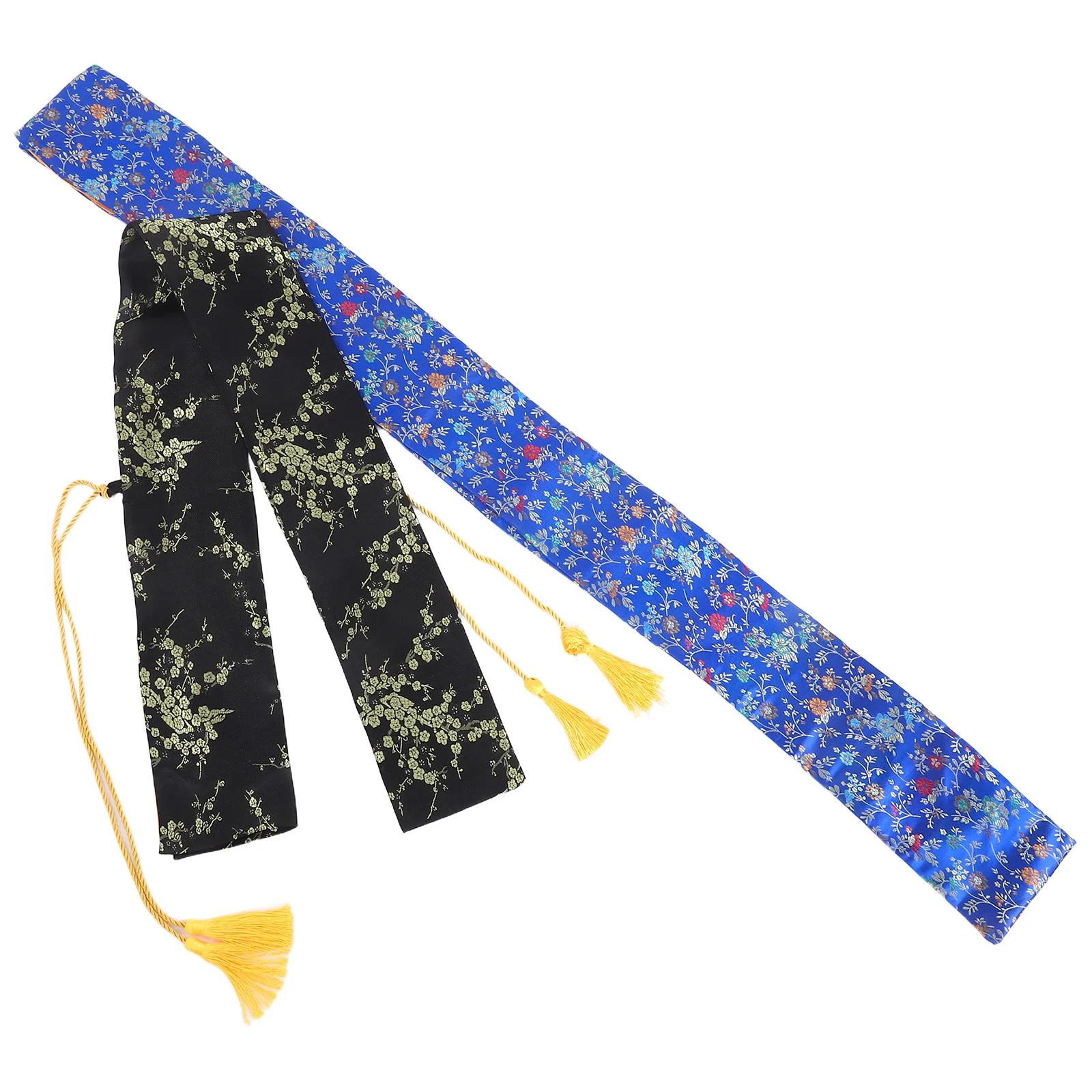 

2Pcs Long Sword Bag Japanese Taichi Martial Arts Silk Organizer Pouch 53.05x4.91 Sword Carrying Storage Case for Travel