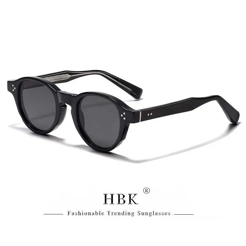 HBK Retro Einfache Herren-Sonnenbrille, runder Kern, Einsatzbein, Luxus-Sonnenbrille, Damen, Outdoor, Party, Urlaub, Reisen, ideale Wahl – Detail 10