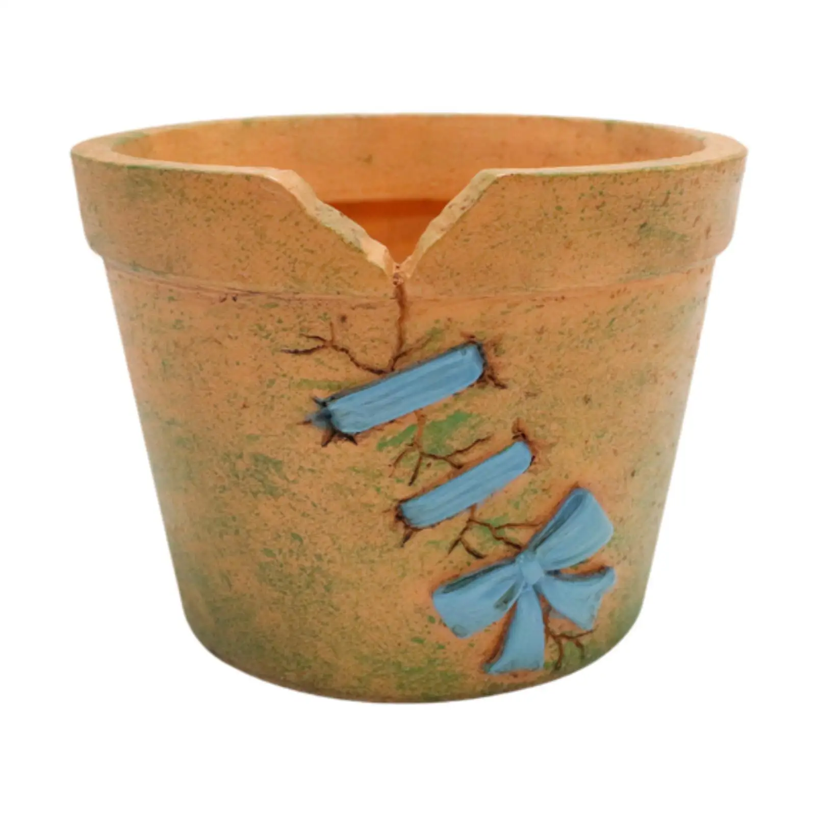 Resin Flower Pot Plant Container Unique Centerpiece Garden Decoration Planter Flower Holder, for Backyard Balcony Patio