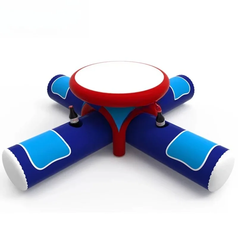 Water inflatable floating picnic table