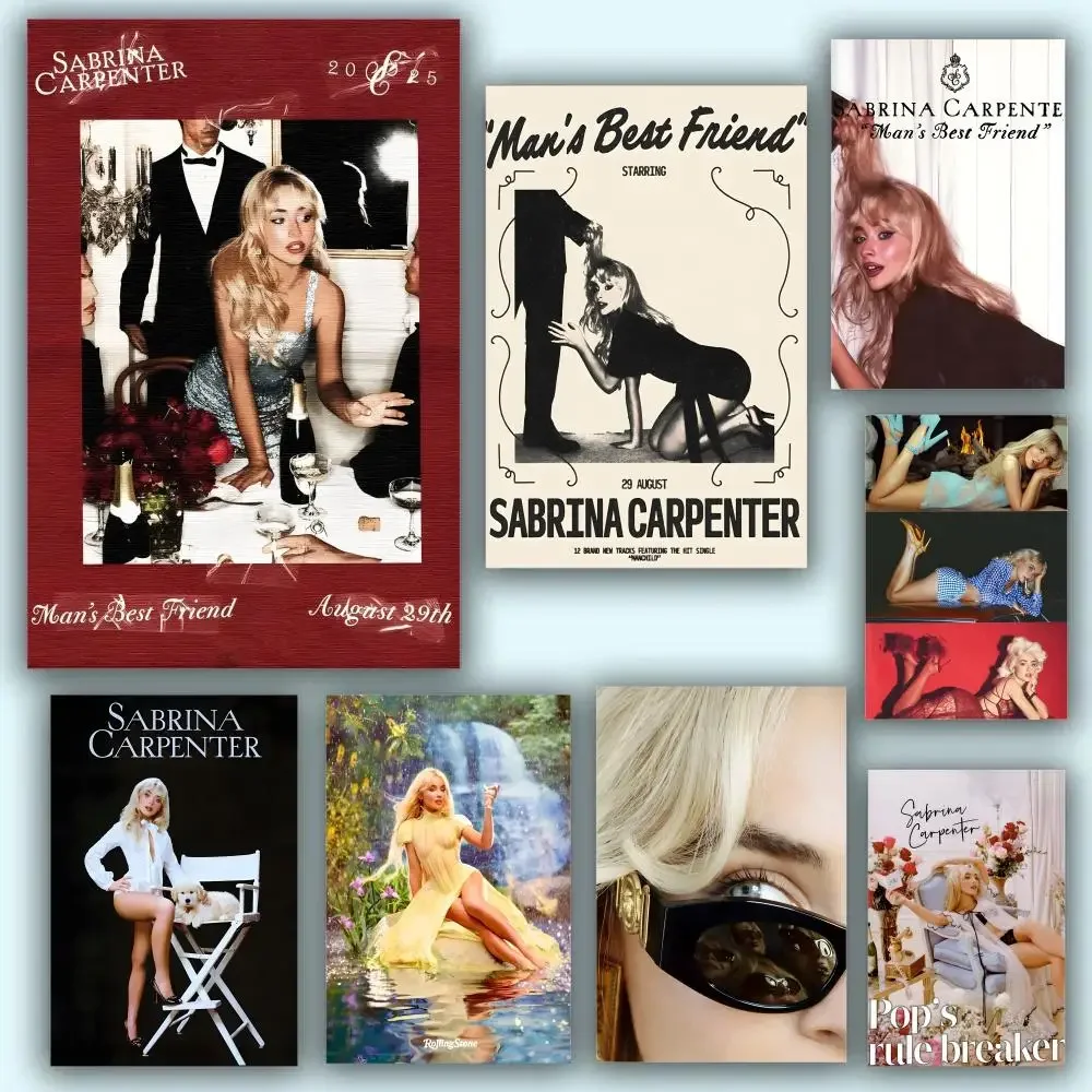 

S-Sabrina Carpenter Poster HD Waterproof PVC Wall Art - Aesthetic Removable For Office Home Bedroom