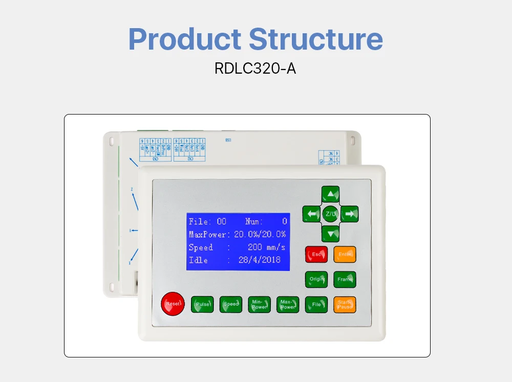 وحدة تحكم Ruida RD RDLC320-A Co2 La ser DSP لآلة النقش والقطع Las er RD320 320