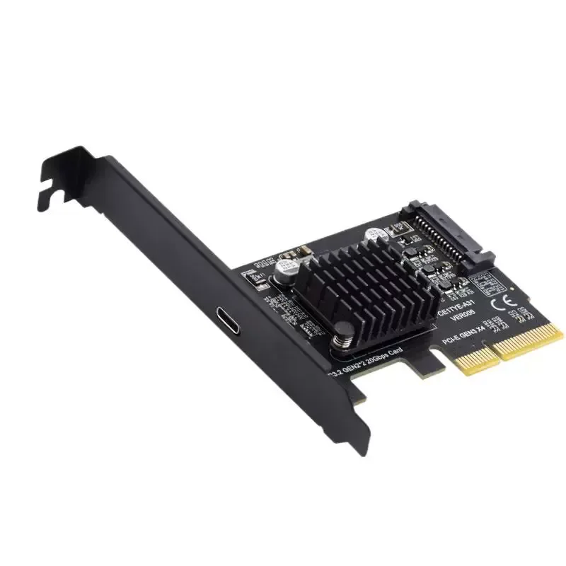 for USB3.0 Built-in PCIe to USB3.1 Type-E Front Type-C Self-Powered 19P20P Expansion Card PCI-E to TypeC Support Mini DP