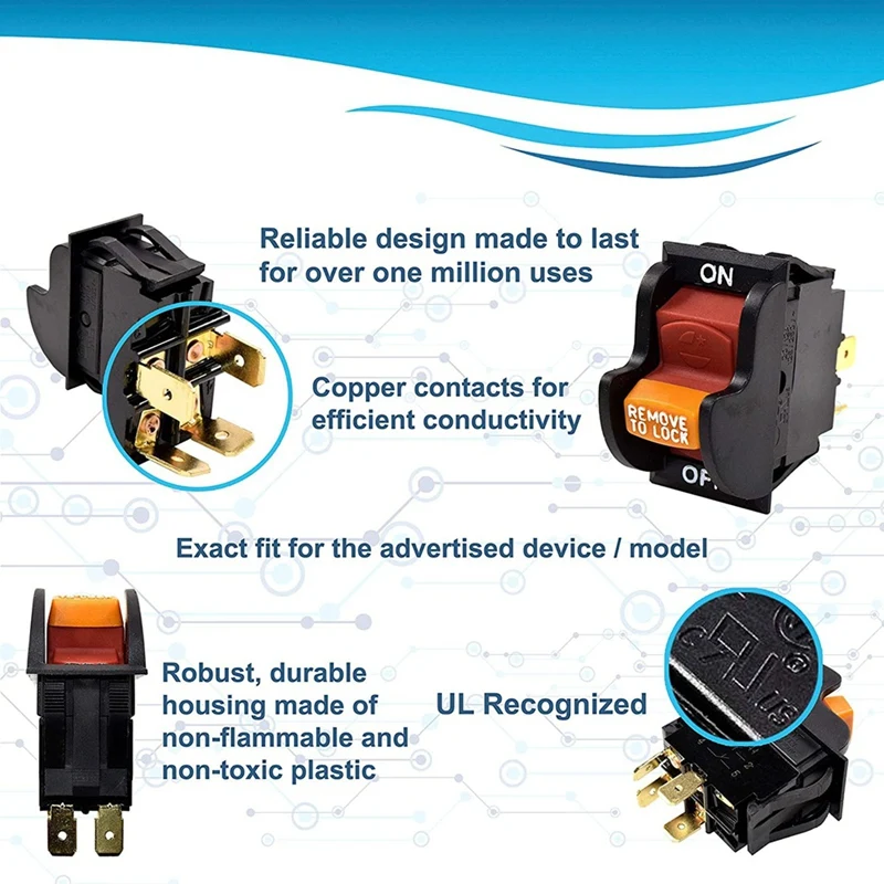 On-Off Table Saw Toggle Switch SW7A 489105-00 For Delta 11-900 31-120 Drill Press 34-670 Ryobi 46023 760271017