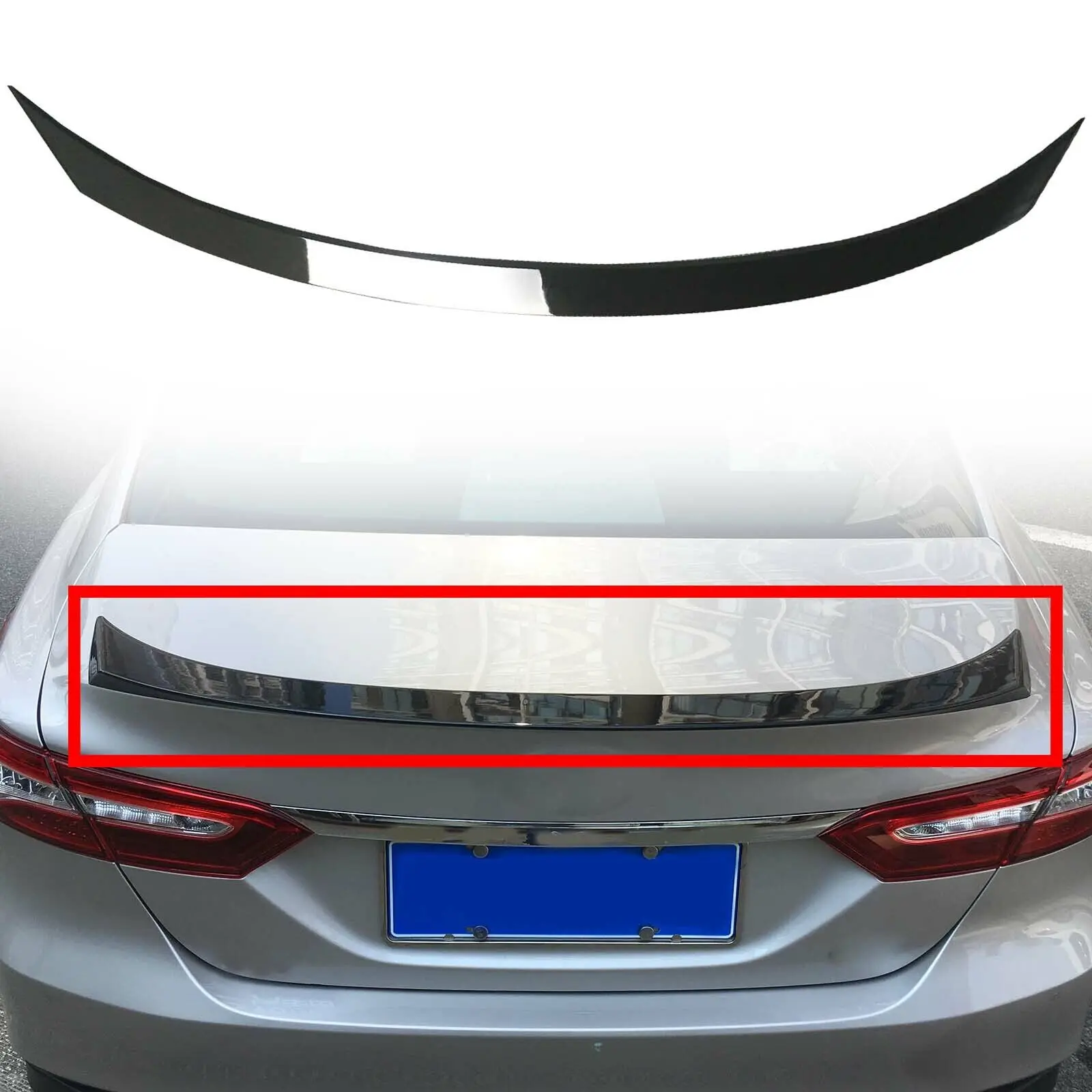 For 2018 2019 2020 2021 2022 Toyota Camry GLOSS BLACK Factory Style Spoiler Wings