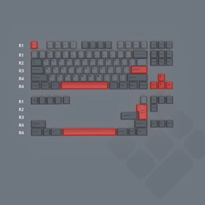 Tutup tombol keyboard mekanis sublimasi asli PBT disesuaikan 116 kunci hitam set lengkap kecil