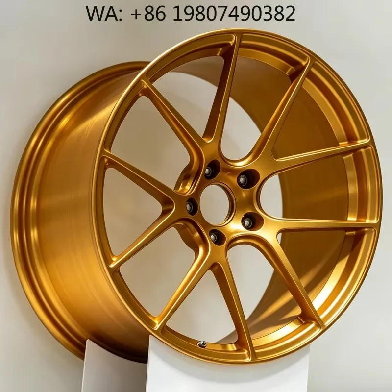 17-26 Inch 5x112/5x120 5*114.3 Lightweight Golden Forged Aluminum Rims Luxury Sedan SUV Custom Wheels