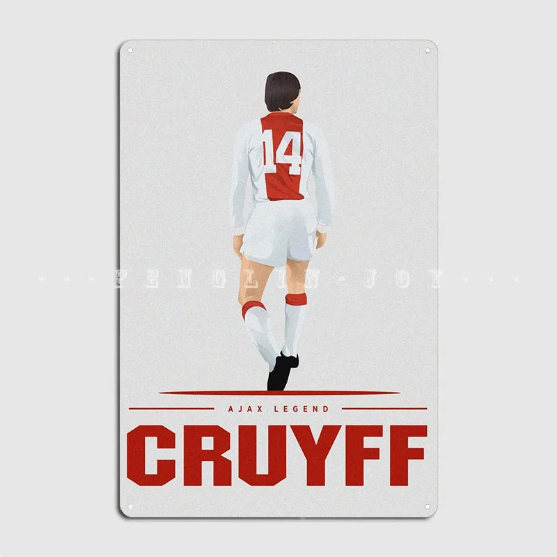 Johan Cruyff Metal Sign Mural Plates Club Home Retro Tin Sign Poster