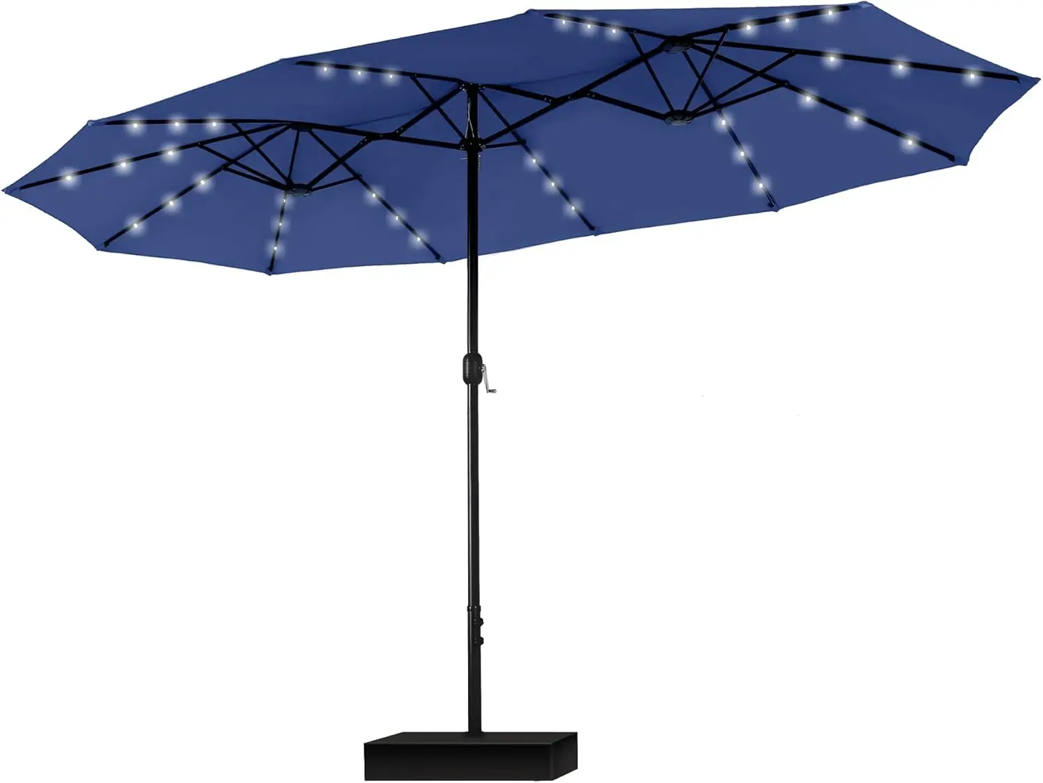 

Sophia & William 15 ft Extra Large Patio Umbrella with Solar Lights, Rectangular Outdoor Umbrella with Base Included