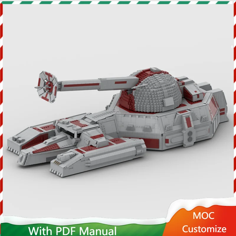 

6956 шт. MOC штурмовой танк, модульный строительный блок, набор моделей для детей, сделай сам, сборка, дисплей, игрушки, фестиваль, сюрприз, подарок на день рождения