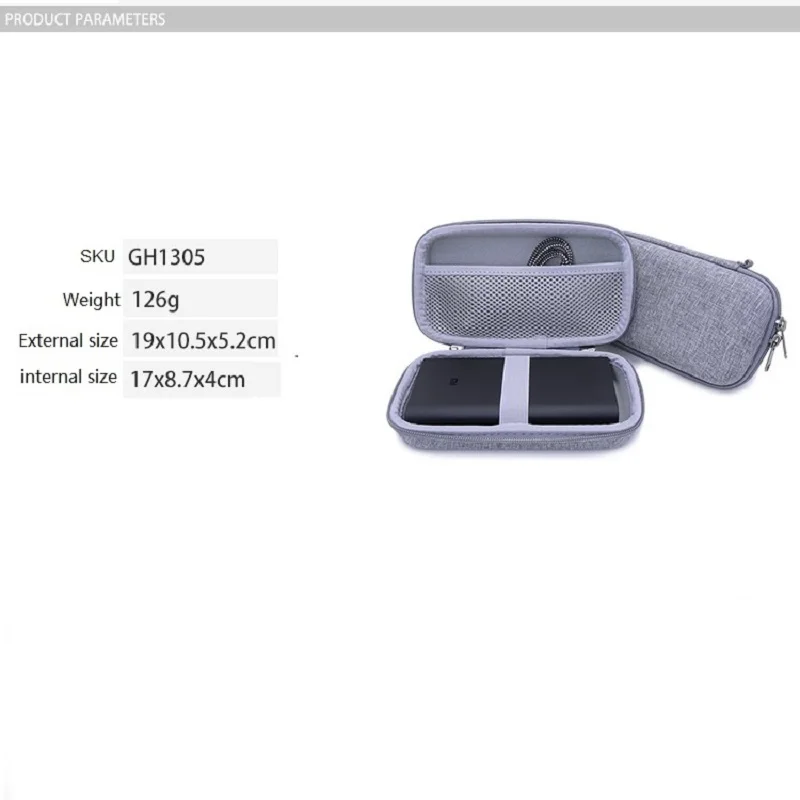 Handheld Retro Game Storage Suitcase bag grey Hard Carrying Case for RG351MP/RG350M/ RG350P/RG350