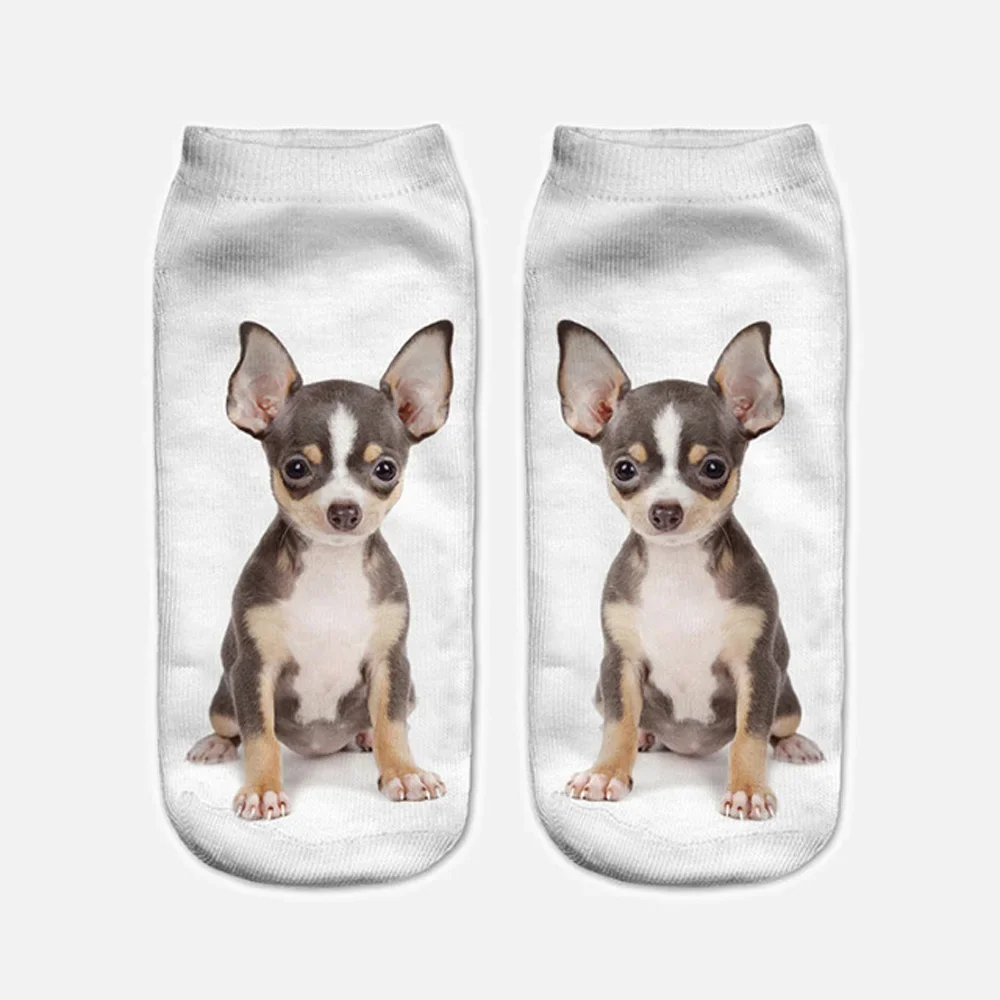 Trendy Women's Animal Art Hosiery Cool 3D Printed Dog Socks For Fashion Statement Funny Gift