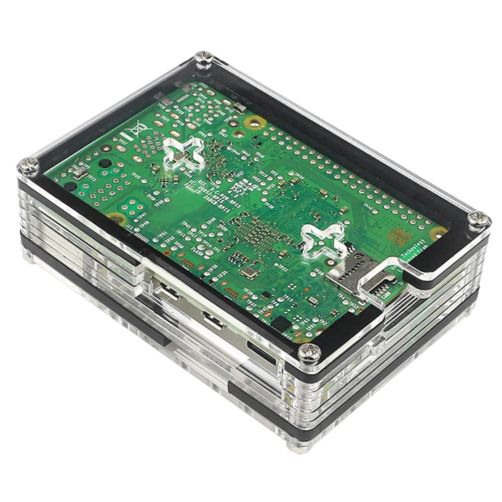 Carcasa protectora transparente de acrílico de 9 capas, carcasa transparente adecuada para Raspberry Pi 5