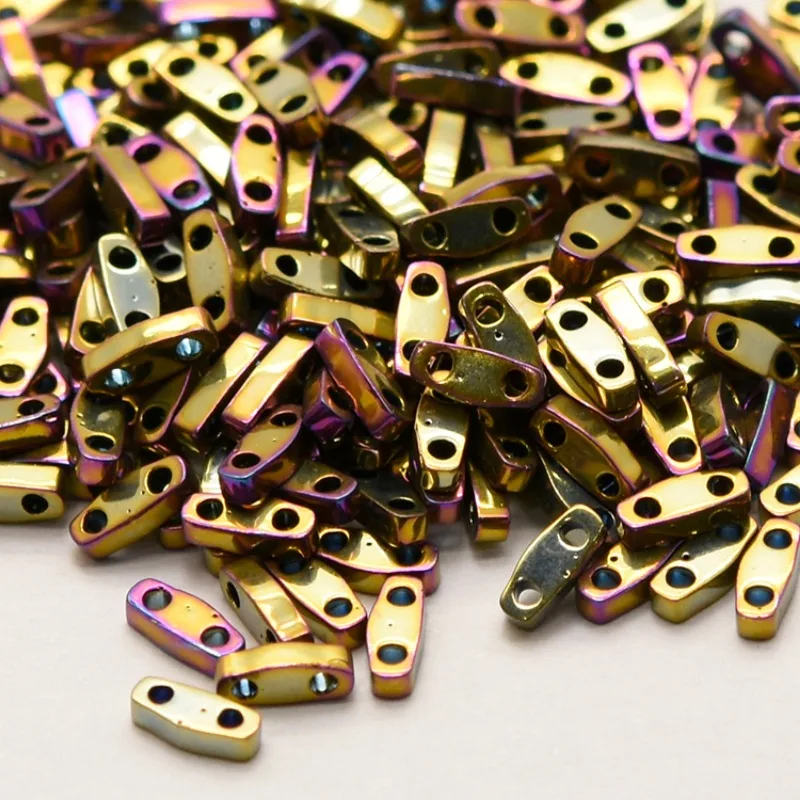 MIYUKI Metal Color TILA Beads 2-Holes Square Flat Japan Colored Light Beads for DIY Jewelry Making  Accessories 5*1.2*1.9mm