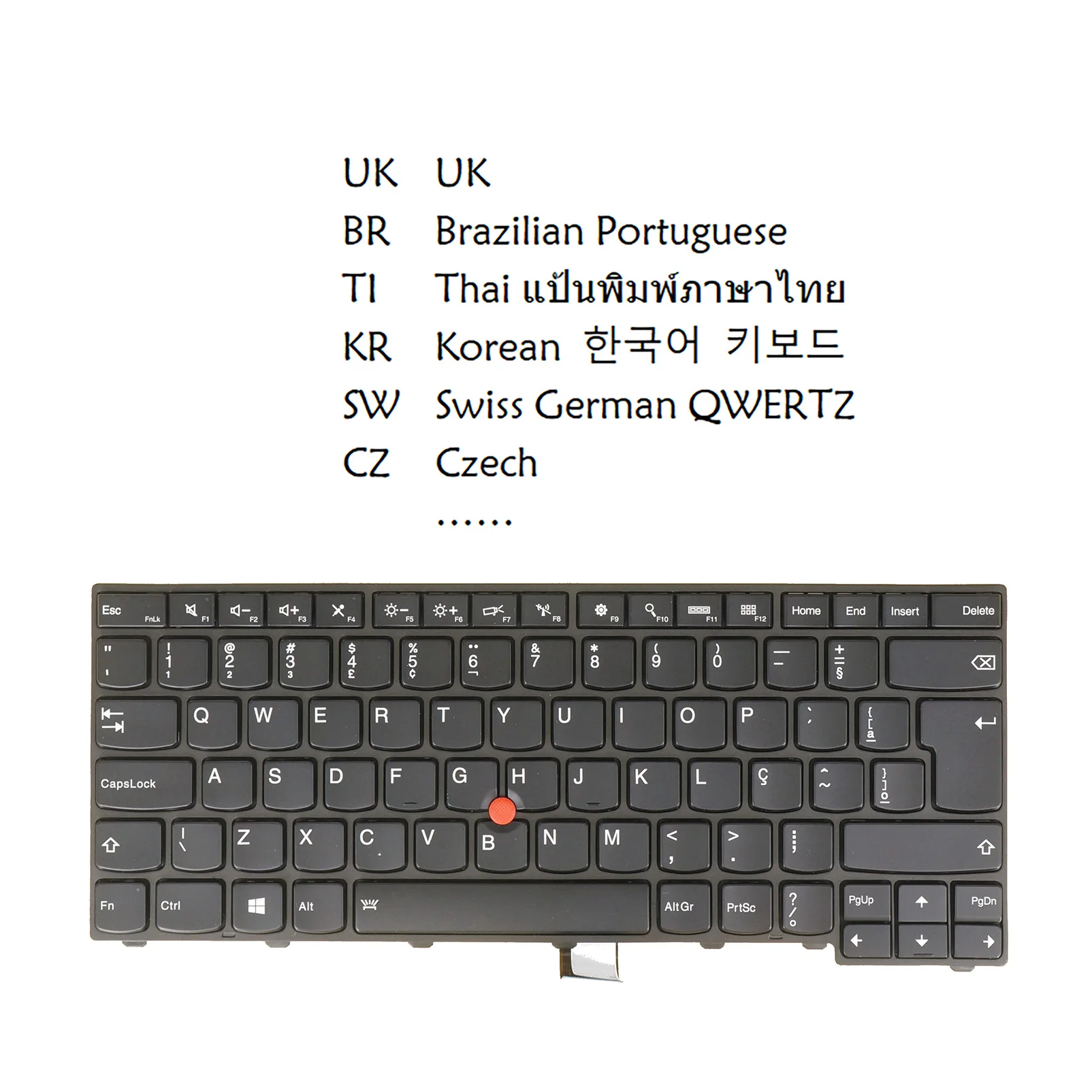 Laptop Backlit Keyboard for Lenovo Thinkpad T440 T440P T440S T431S T450 T450S T460 BR Portuguese Czech Korean Swiss QWERTZ Thai