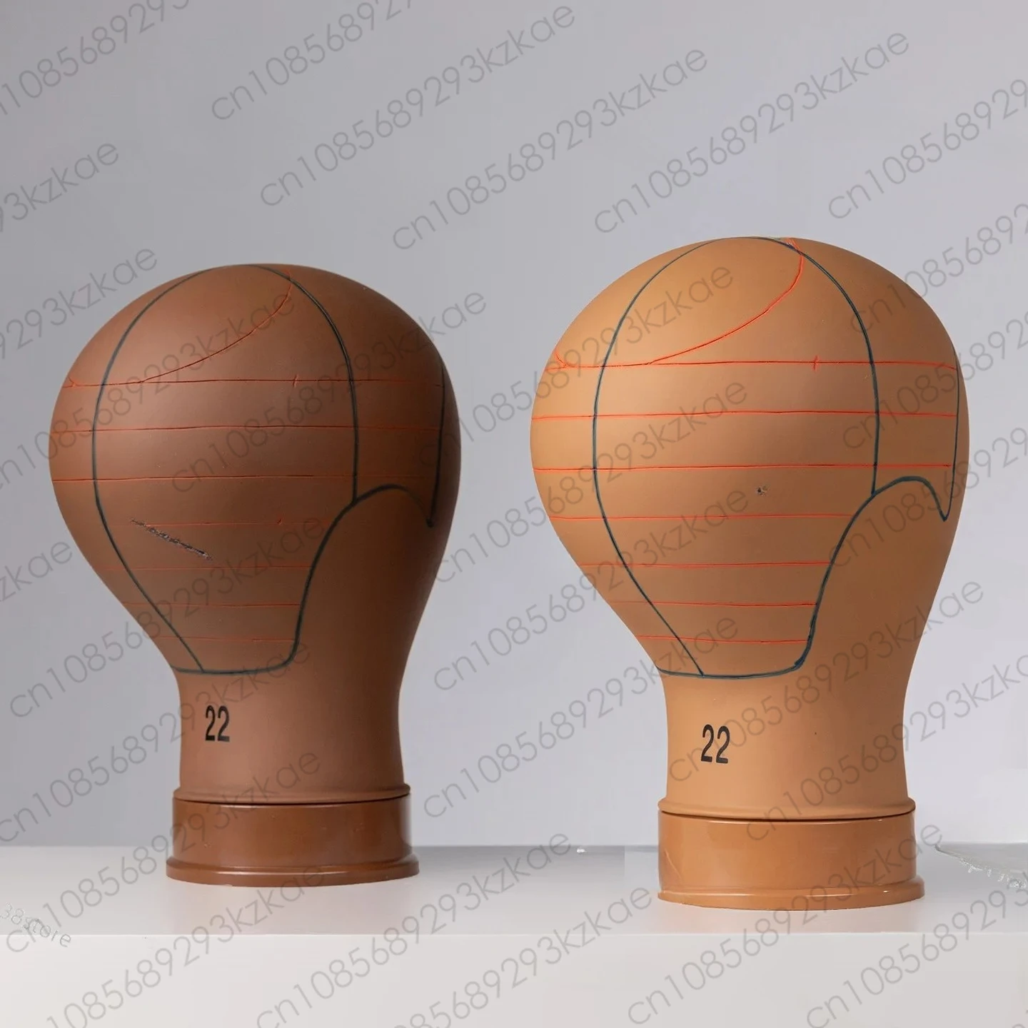 

For PVC Mannequin Head Cork Canvas Mannequin Wig Making Display 22 23 Inch