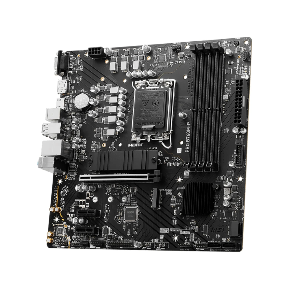 MSI PRO B760M-P اللوحة LGA 1700 دعم i9-14900KS i7-14700KF i5-12400F وحدة المعالجة المركزية 4xDDR5 6800MHz 128GB M.2 PCle 4.0 mATX HDMI VGA