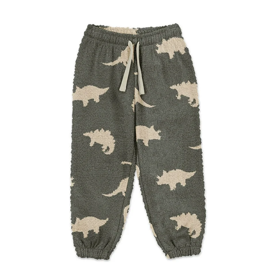 25 الخريف/الشتاء جديد الصوف ملابس الأطفال ديناصور هوديي الكرز الليمون بلوزات وسراويل طويلة صبي فتاة البلوز 2 قطعة #6