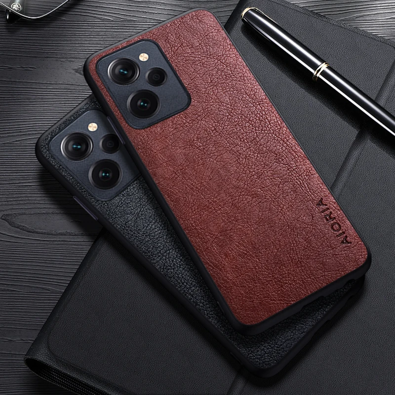 Case For Xiaomi Poco X5 Pro Simple Design Luxury Leather Business Cover For Poco X5 Case