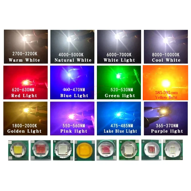 10pcs high power 3w led chip XPE 3535 smd LED lamp bead white warm white red green blue yellow UV led infrared with led PCB