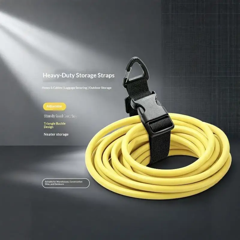 4 Pcs Adjustable Garden Hose Ties Heavy-Duty Extension Straps Reusable Hanging Storage For Garage Workshop