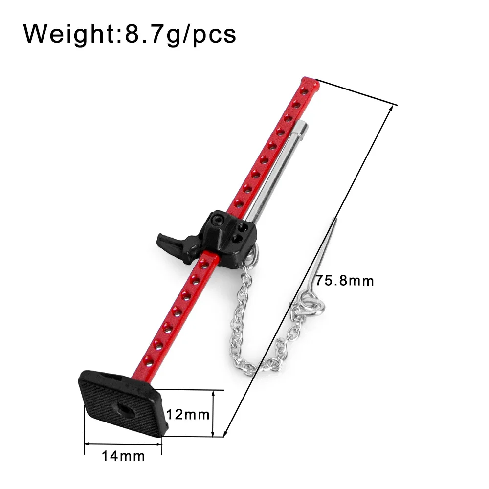 1/18 1/24 RC Crawler Car Metal Slidable Jack Tool Functional Decoration for TRX4M SCX24 AX24 FCX24 FCX24M